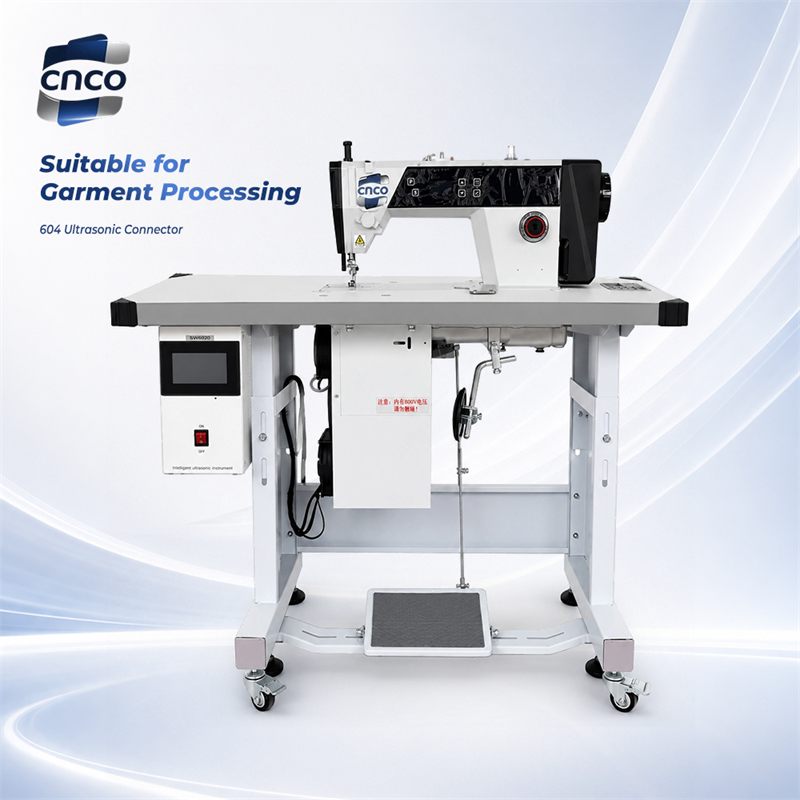 CN-604 Automatic Ultrasonic Bonding Machine for T-shirt Polo Shirt Fabric Seamless Garment Processing Heat Press No Sew