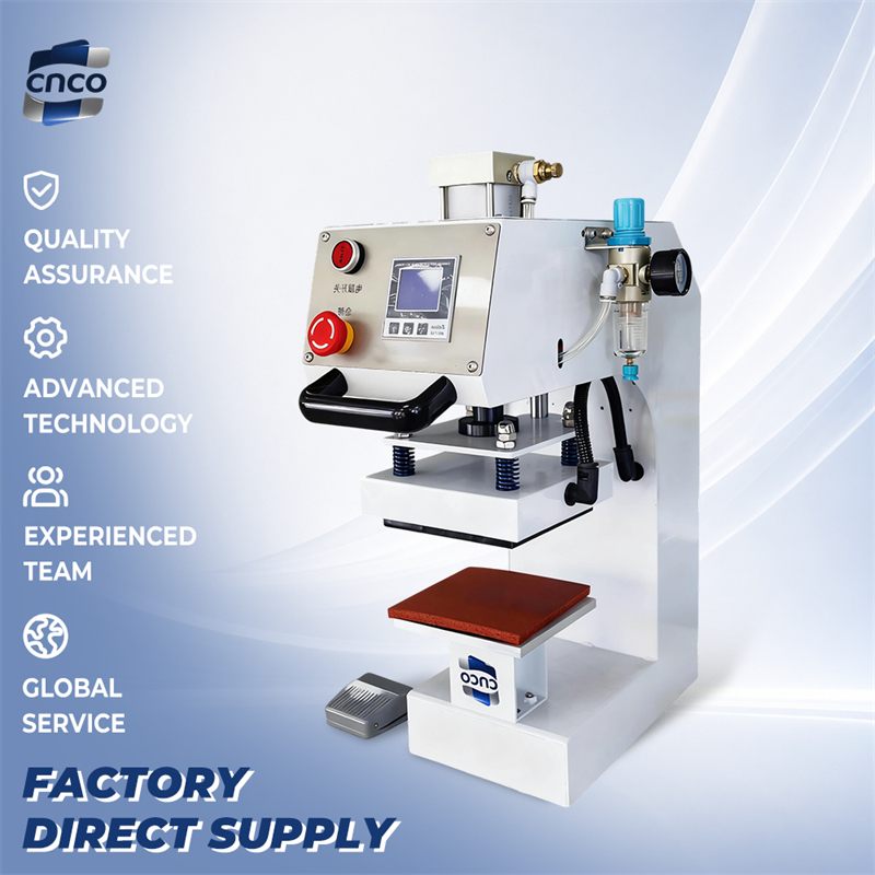 New Design 1000W 0-300℃ Pneumatic Label Heat Press Machine Seamless Underwear Sportswear Care Tag Heat Transfer Press Equipment