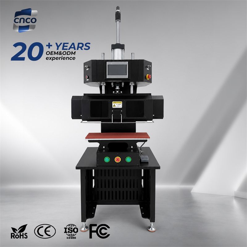 High Precision 400*200mm Working Area 2400W Pneumatic Hot & Cold Press Machine Garment Seamless Bonding Heat Press Machinery