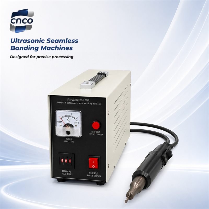 CNCO CN-592 Handheld Ultrasonic Spot Welder 28-35KHz Portable Fabric Spot Welding Machine for Nonwoven Care Label Bonding