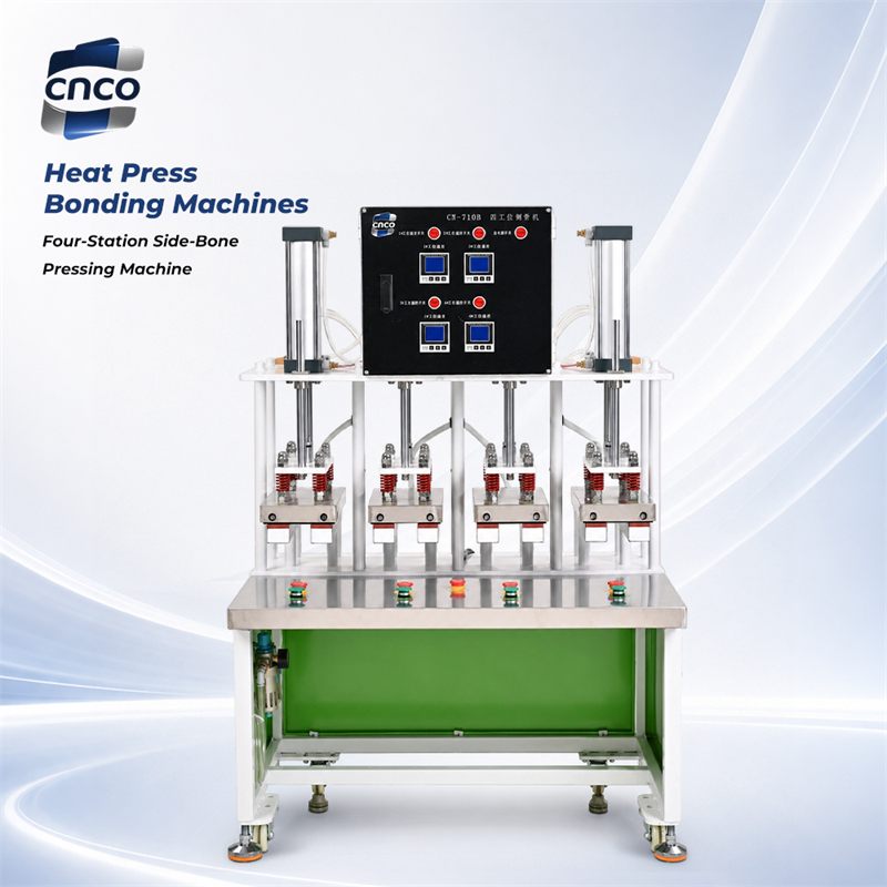 High Quality CNCO CN-710B Four Station Side Bone Heat Press Machine Pneumatic Underwear Side Seam Shaping Bonding Machine