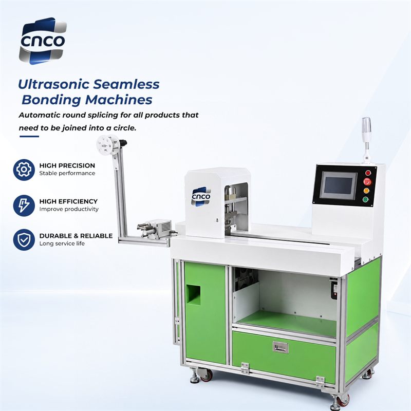 HMI Touch Screen Controlled Ultrasonic Circular Tape Splicing Machine Precise Length Adjustable Elastic Band Bonding Press