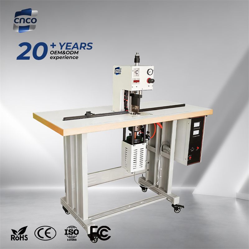 1800W 0.3-0.8MPa Brake Caster Mobile Ultrasonic Elastic Band Welding Machine Easy Relocation Garment Tape Splicing Equipment