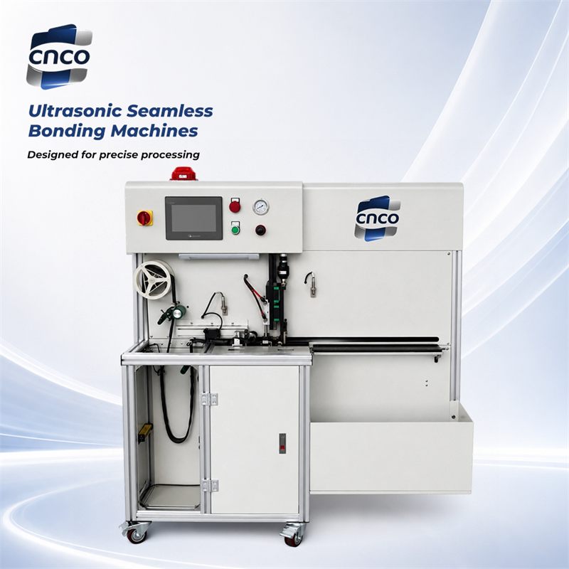 CN-01 Automatic Ultrasonic Elastic Webbing Cutting & Bonding Machine Elastic Waistband Seamless Loop Forming Splicing Machine