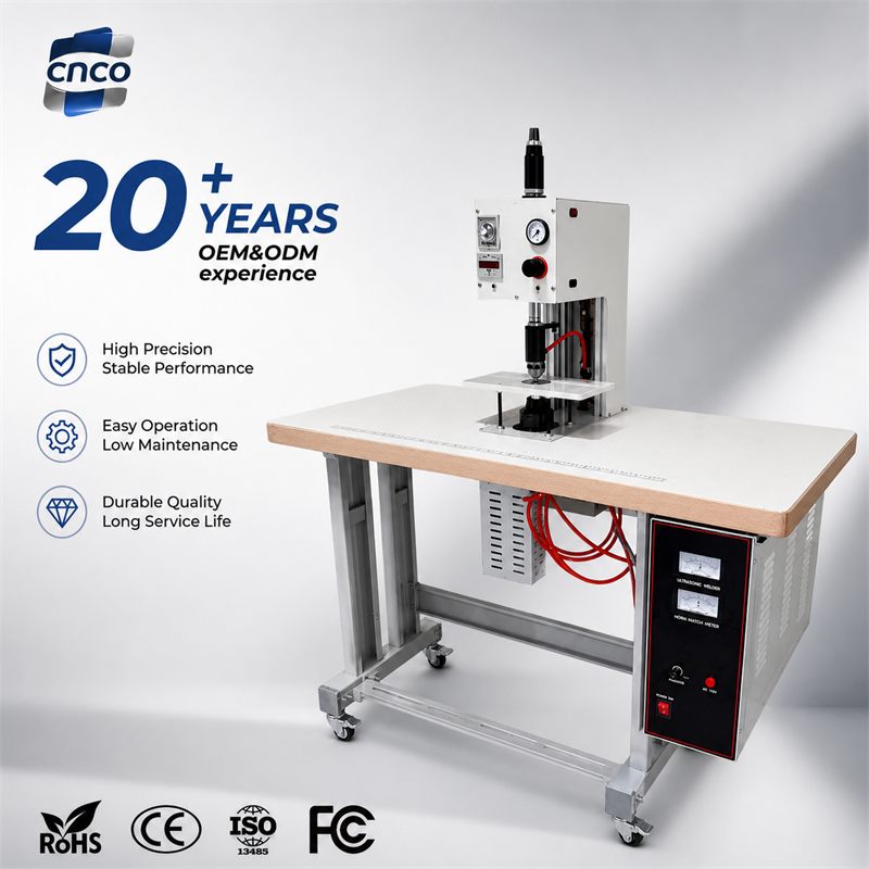 CN-598 Single Mold Ultrasonic Punching Machine Pneumatic Shirt Buttonhole Punch Equipment for Formal Garment Fabric Processing